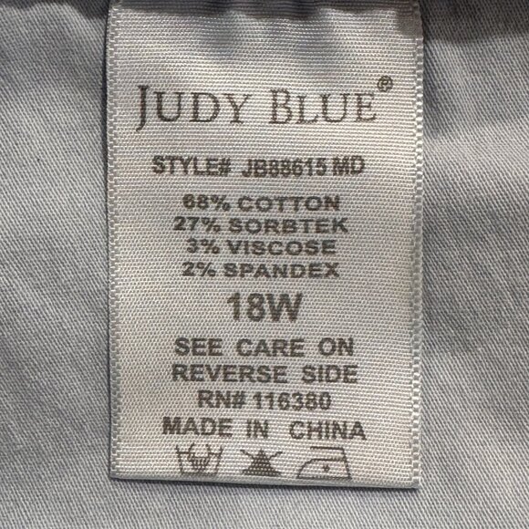 Judy Blue Jeans Women 18W Skinny Fit High Waist Tummy Control Stretch Distressed - Picture 6 of 12